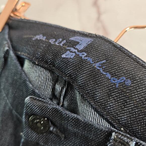 7 For All Mankind Jeans Womens 29 X 30 Y2K Dark Mid Rise A Pocket Denim Bootcut - Picture 3 of 12